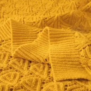 TrustWeave Shell Openwork Knit Throw Blanket - Textured Shell Pattern with Openwork Knit