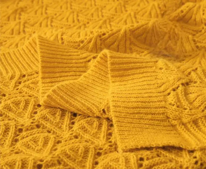 TrustWeave Shell Openwork Knit Throw Blanket - Textured Shell Pattern with Openwork Knit